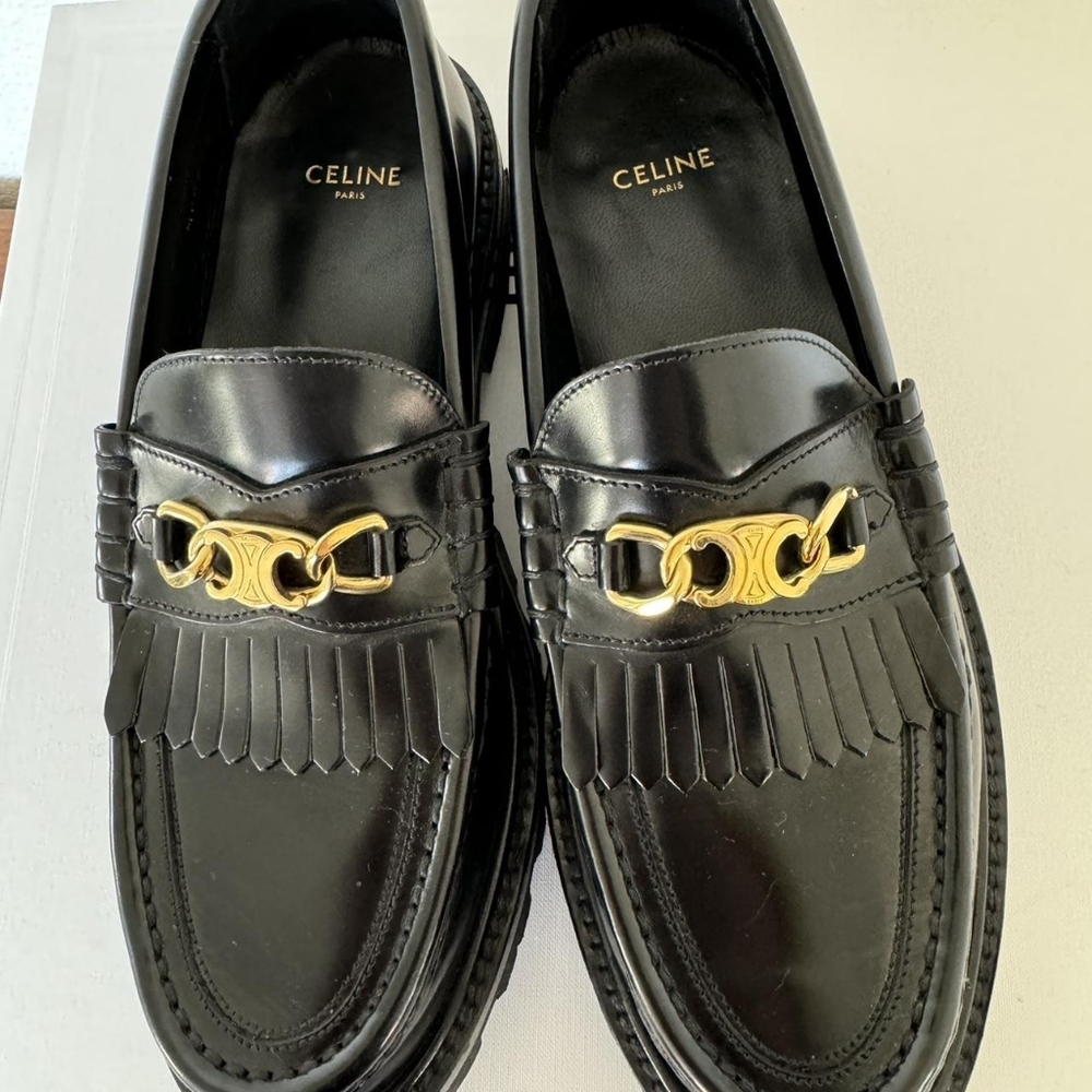 CELINE Women's Black Loafers